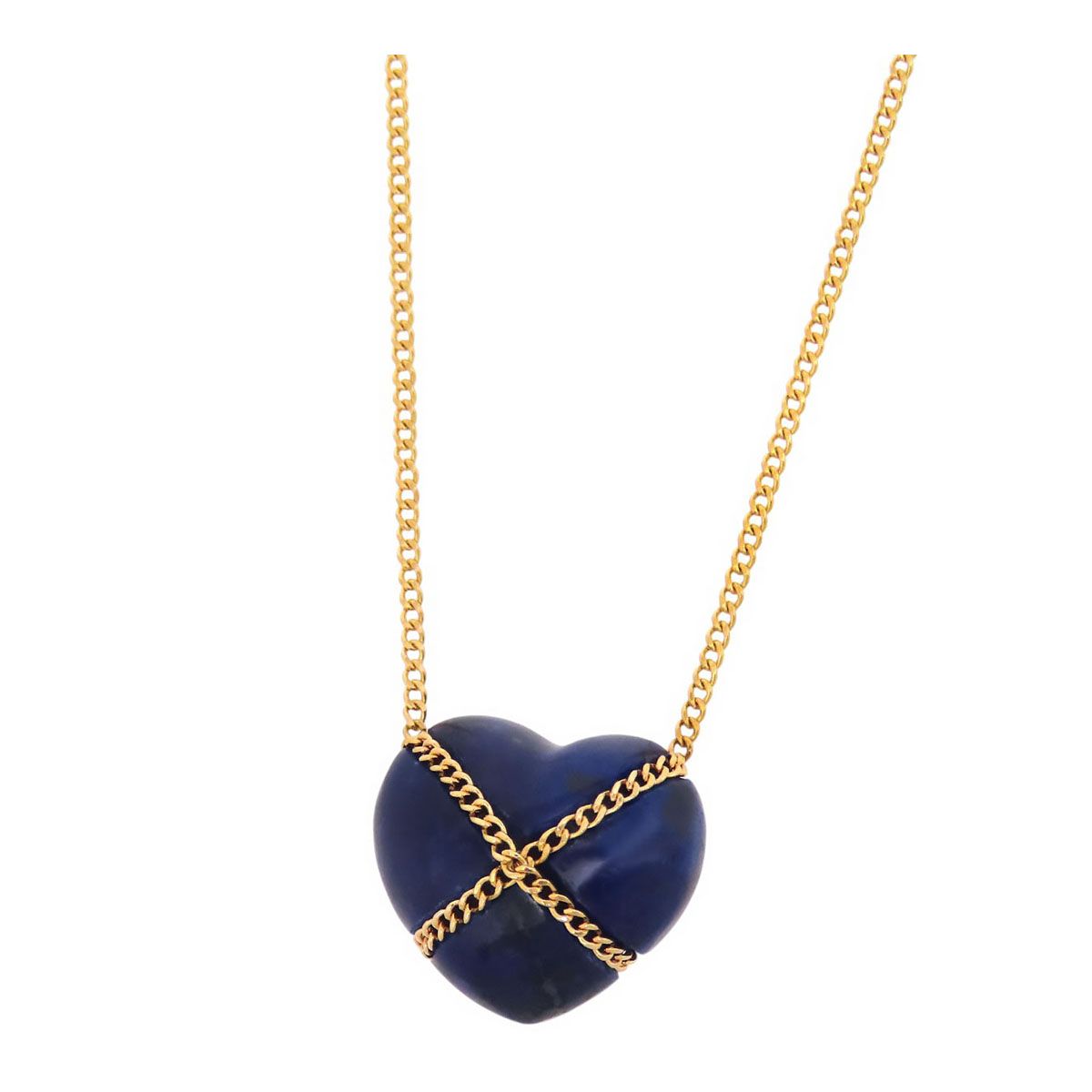 ティファニー チェーンクロス ハート ネックレス 18K (K18YG) レディース TIFFANY&Co.【中古】 【ジュエリー】