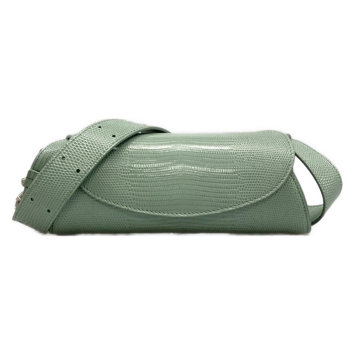 JILSANDER(ジルサンダー) ショルダーバッグ美品 カンノーロ ライトグリーン 型押し加工 レザー