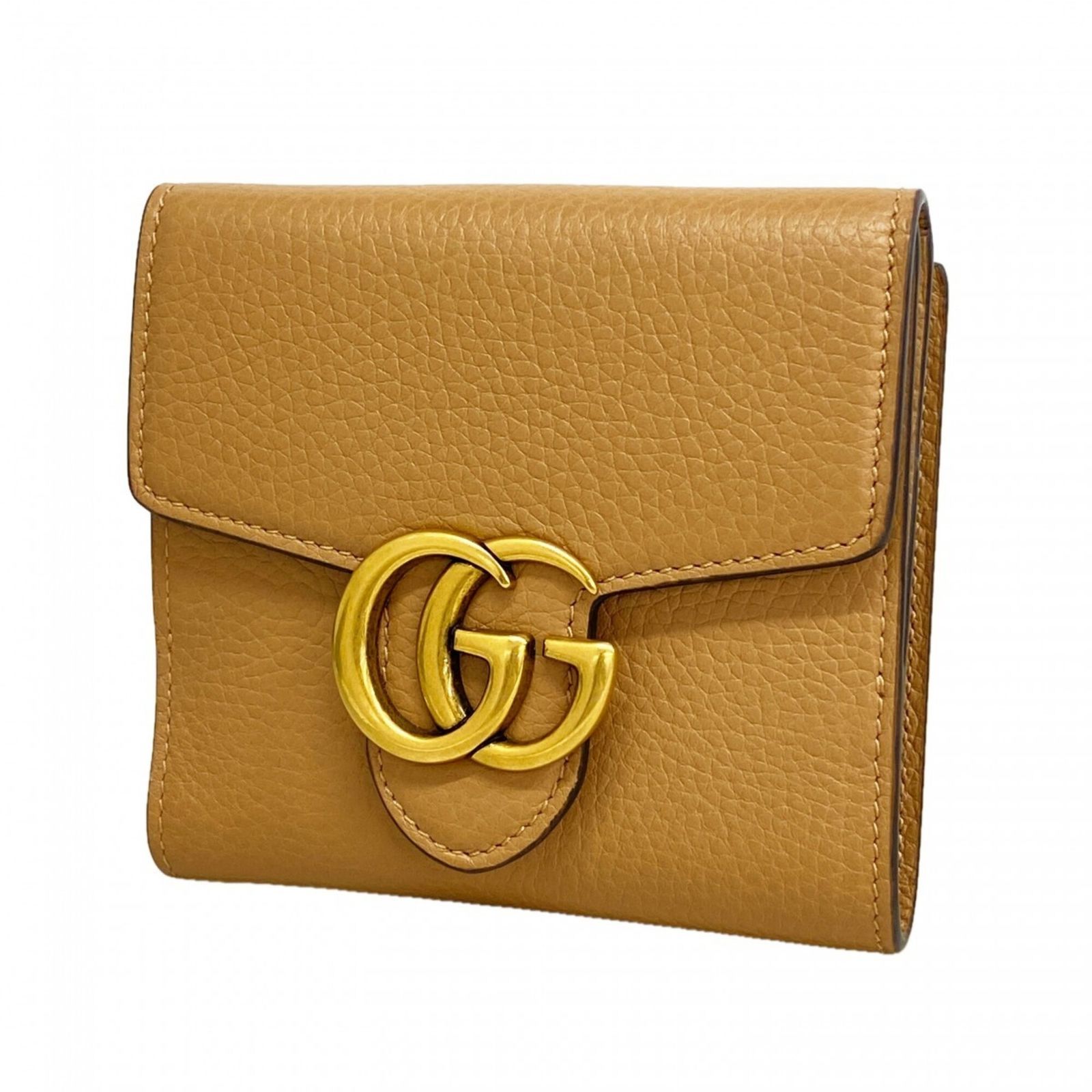 グッチ(Gucci) グッチ 財布 GGマーモント 782749 レザー ベージュブラウン レディース P3068539
