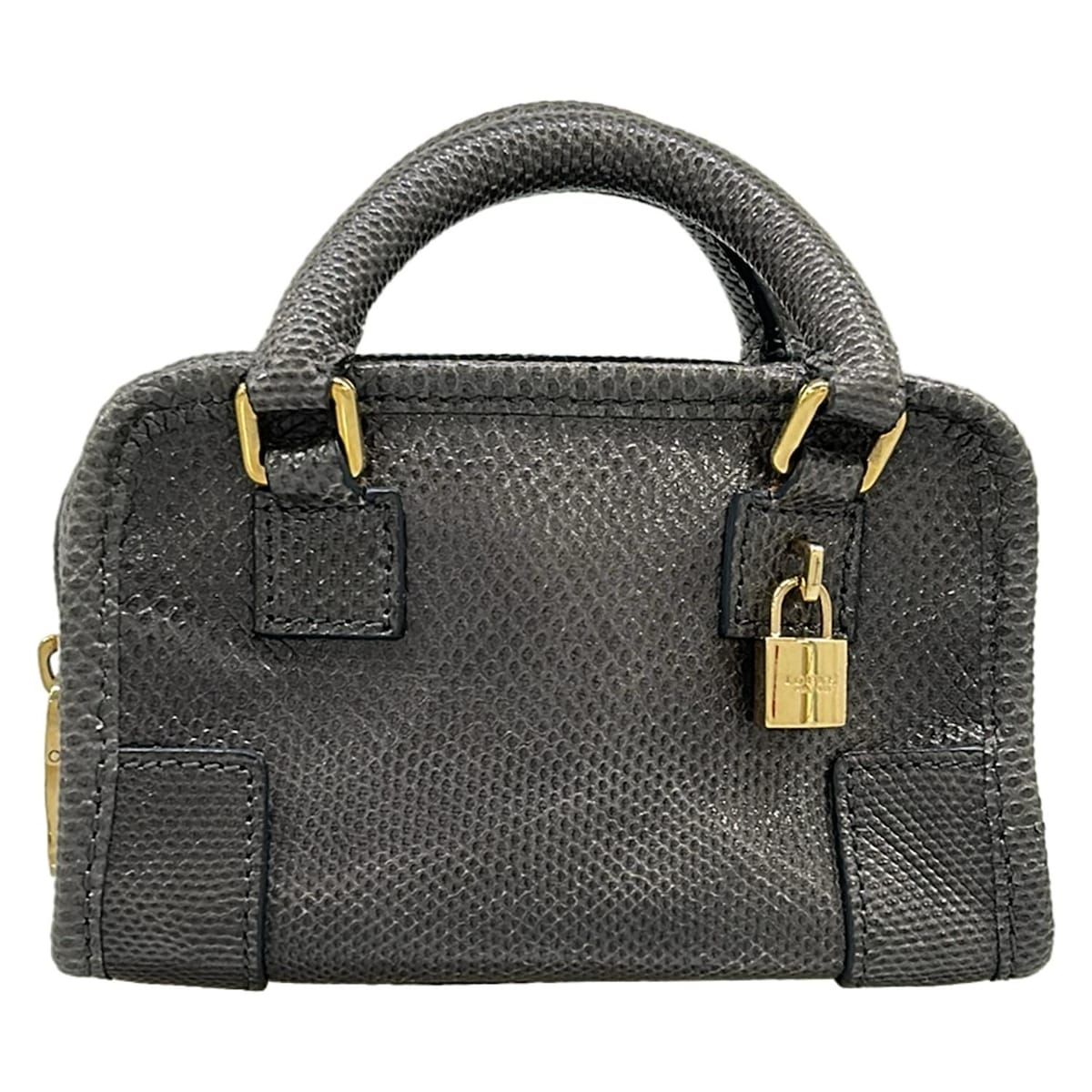 LOEWE(ロエベ) ハンドバッグ アマソナナノ ダークグレー ミニバッグ