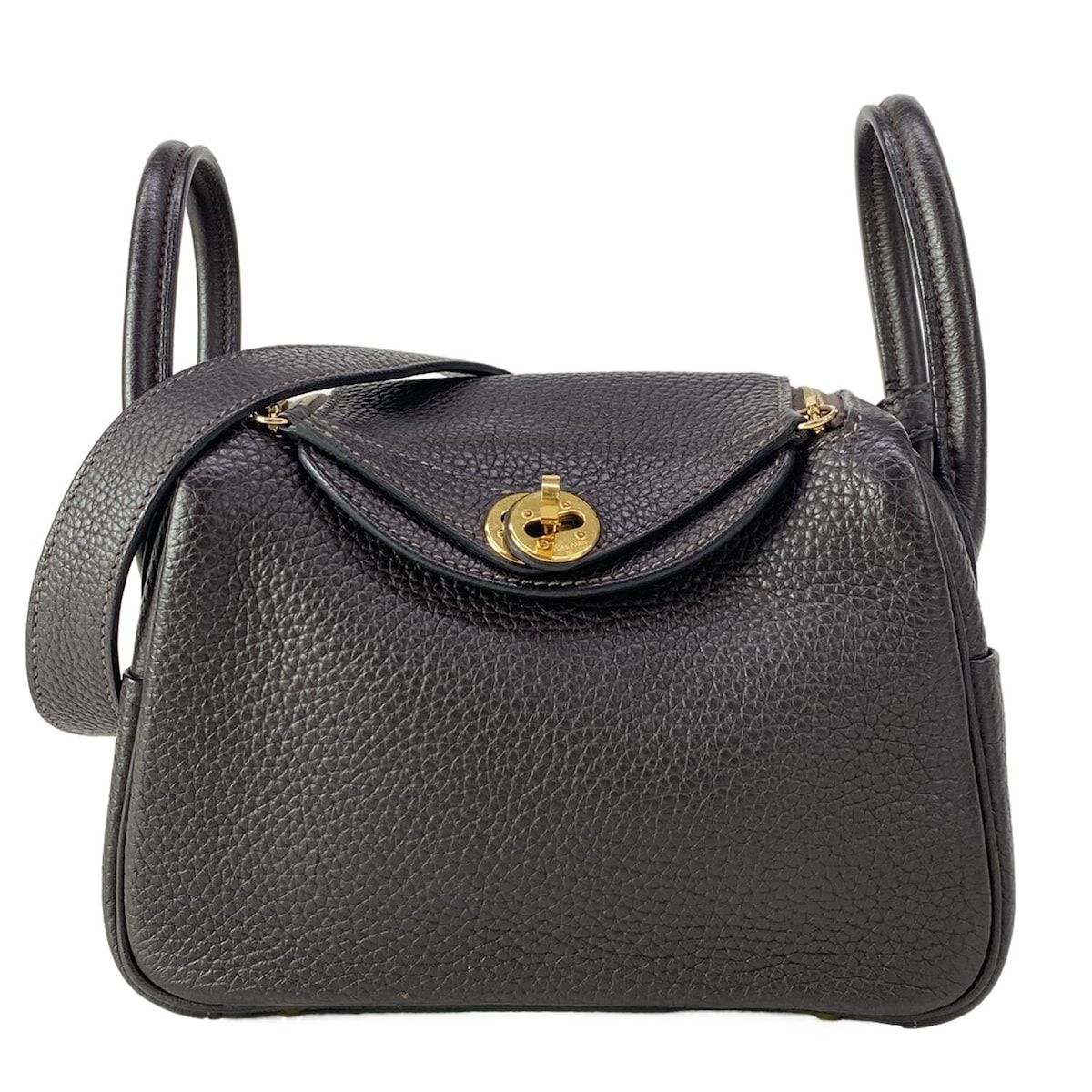 HERMES(エルメス) ショルダーバッグ リンディミニ ルージュセリエ ゴールド金具