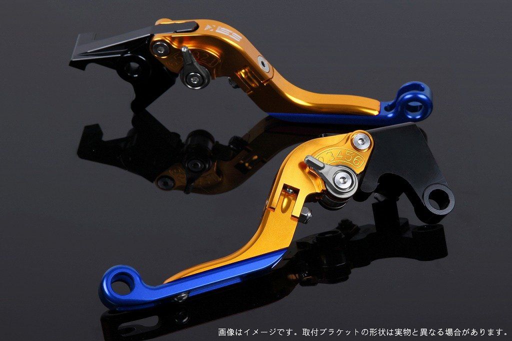 新品 SSK スピードラ アジャストレバー 可倒延長式 レバー本体カラー:ゴールド アジャスターカラー:チタン エクステンションカラー:ブルー DUACTI モンスター797 2017-2020 モンスター821 2018-2020 ハイパーモタード939 2