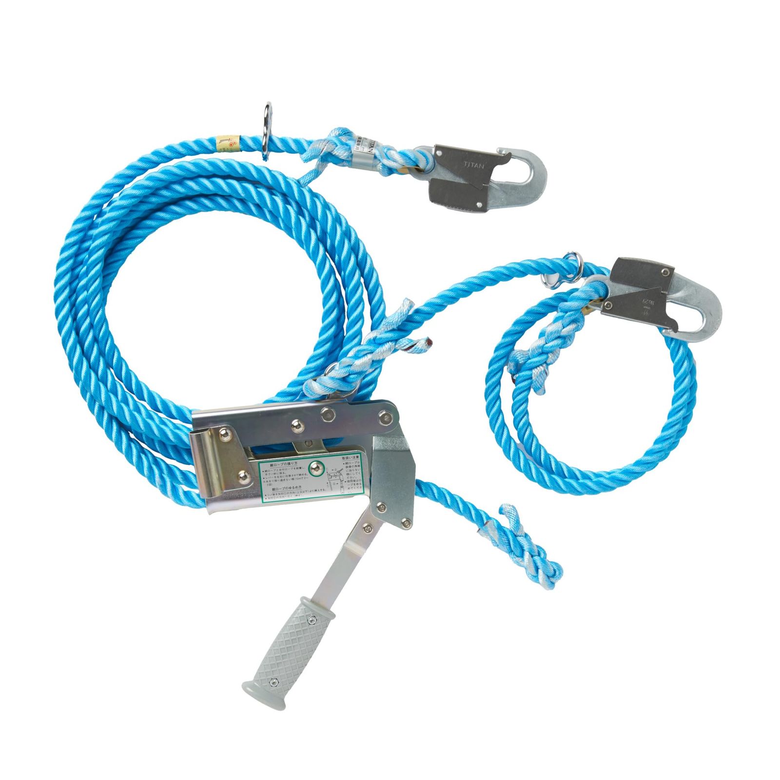 新品 タイタン(TITAN) 親綱用緊張器 ロープタイトナー 本体&水平親綱セット RT-5m