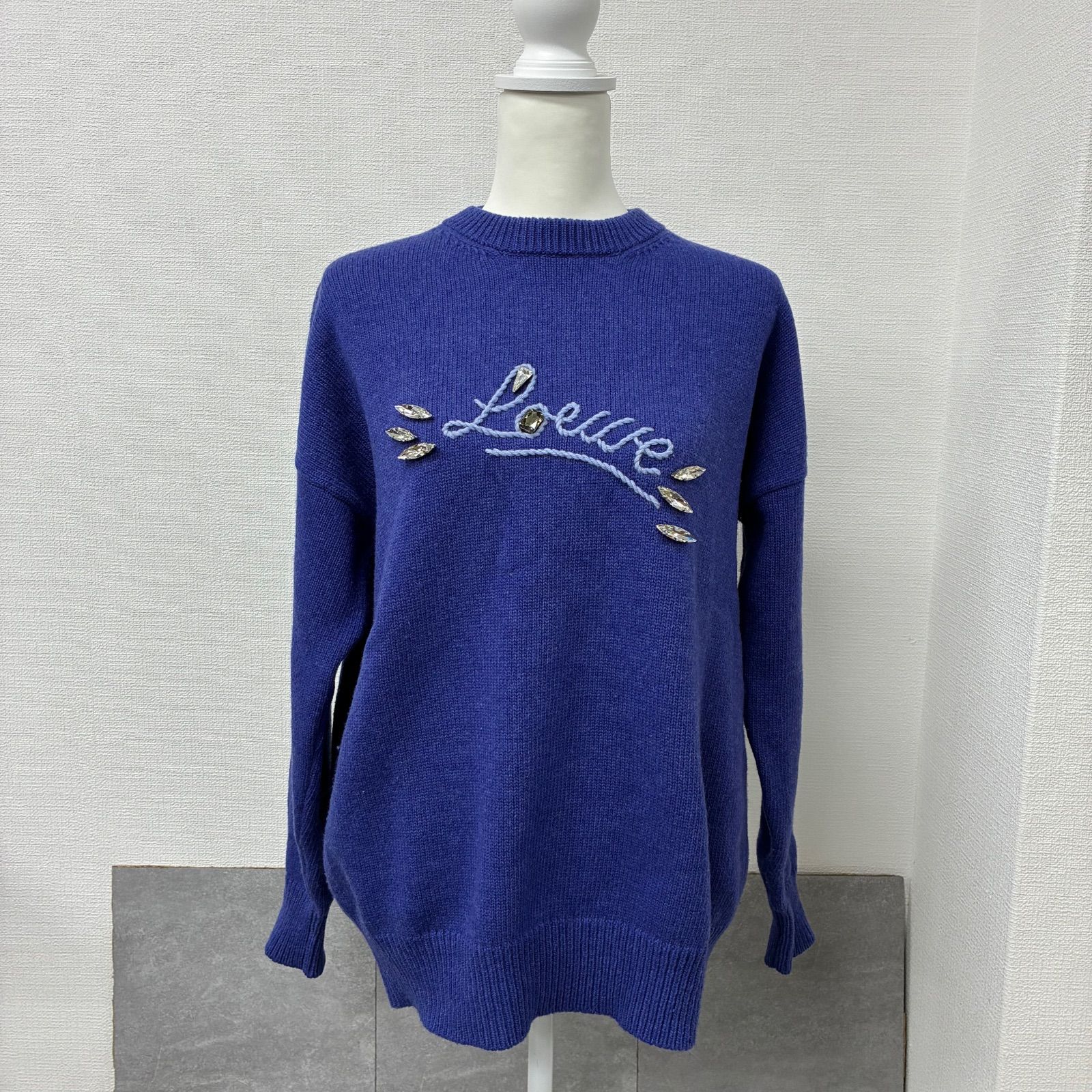 RA20 LOEWE ロエベ ロビジュー ニット S 青 紫 ウール 26,000円