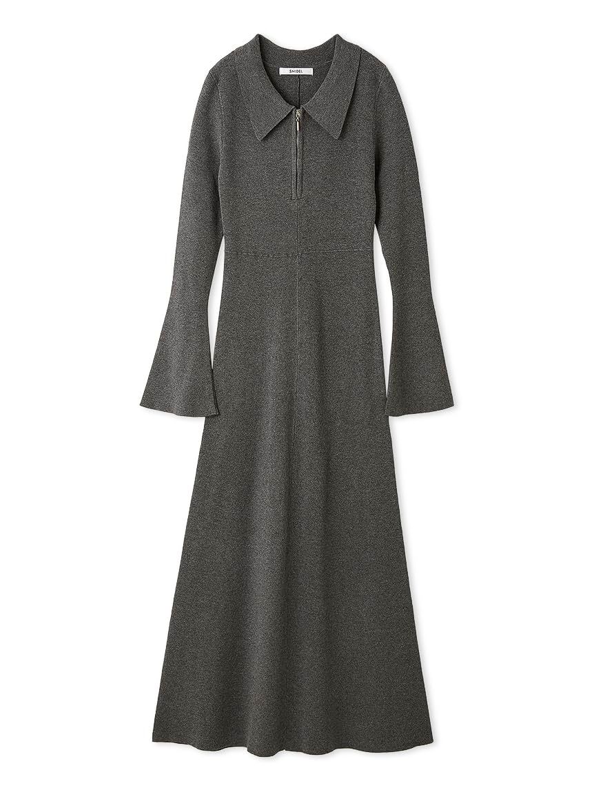 新品 [スナイデル] Sustainaスキッパーニットワンピ SWNO261041 レディース GRY Free Size