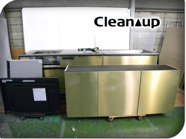 ■展示品■未使用品■Cleanup/クリナップ■セントロ■W255■右シンク■レンジフード■食洗機■システムキッチン/290万/ybb876k