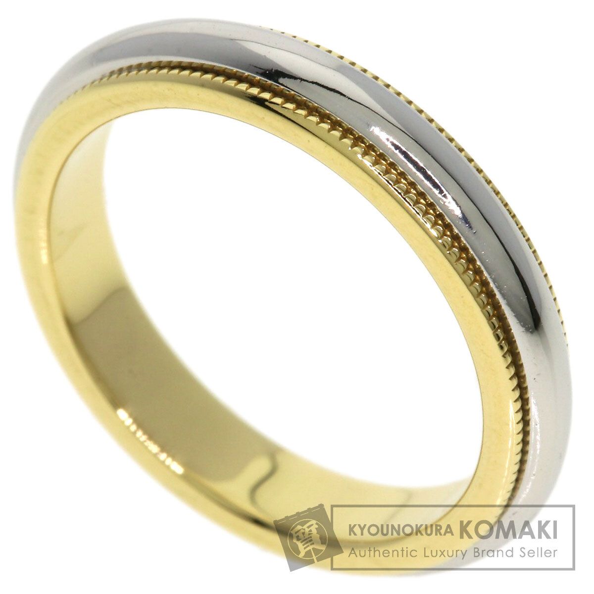 TIFFANY&Co. ティファニー ミルグレイン リング・指輪 K18YG PT950 