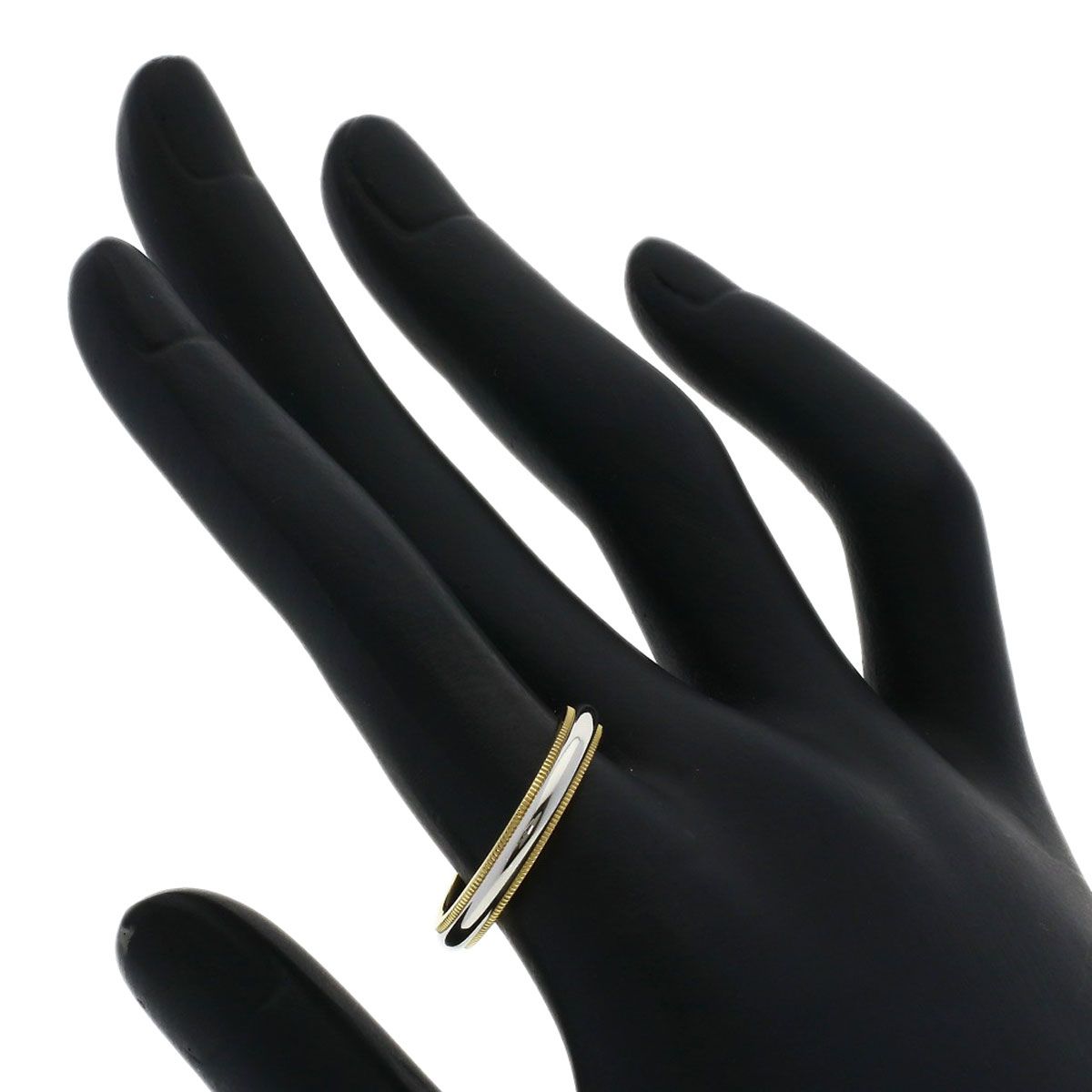 TIFFANY&Co. ティファニー ミルグレイン リング・指輪 K18YG PT950