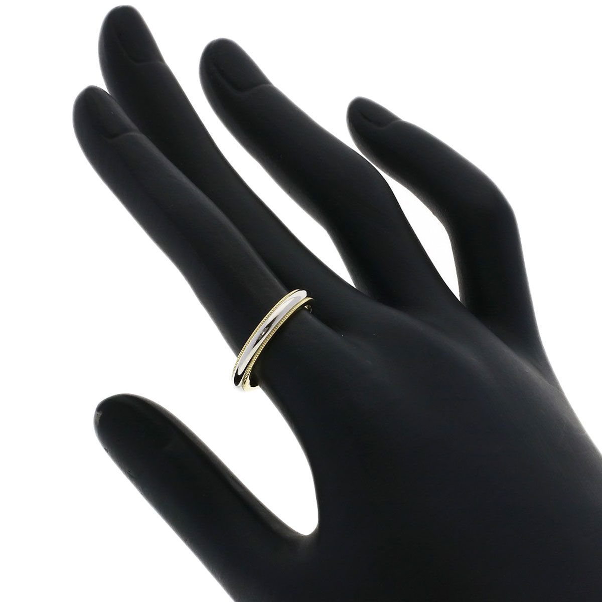 TIFFANY&Co. ティファニー ミルグレイン リング・指輪 K18YG PT950