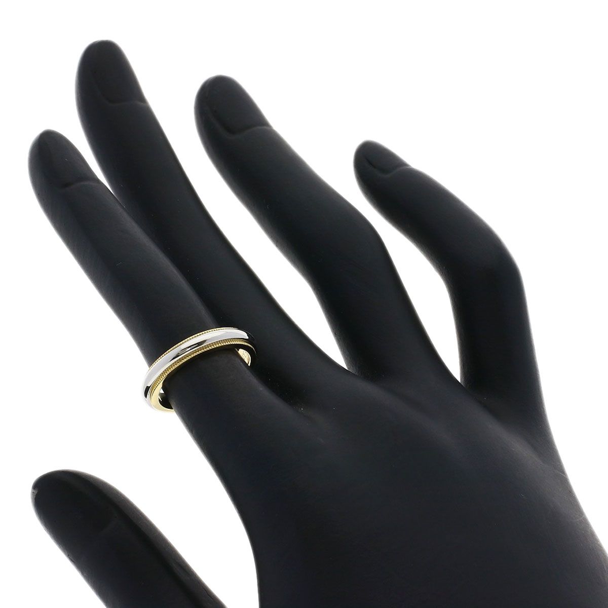TIFFANY&Co. ティファニー ミルグレイン リング・指輪 K18YG PT950