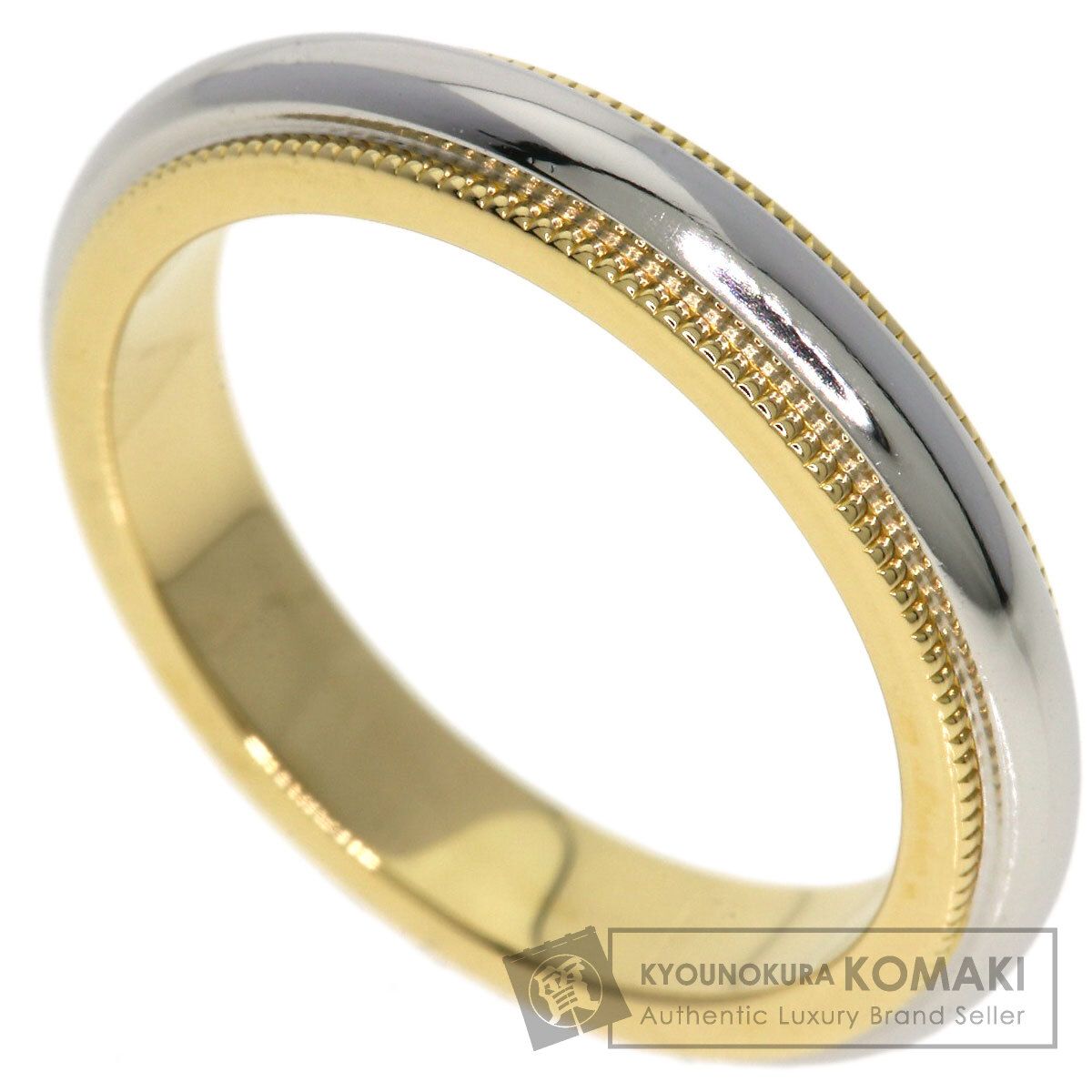 TIFFANY&Co. ティファニー ミルグレイン リング・指輪 K18YG PT950