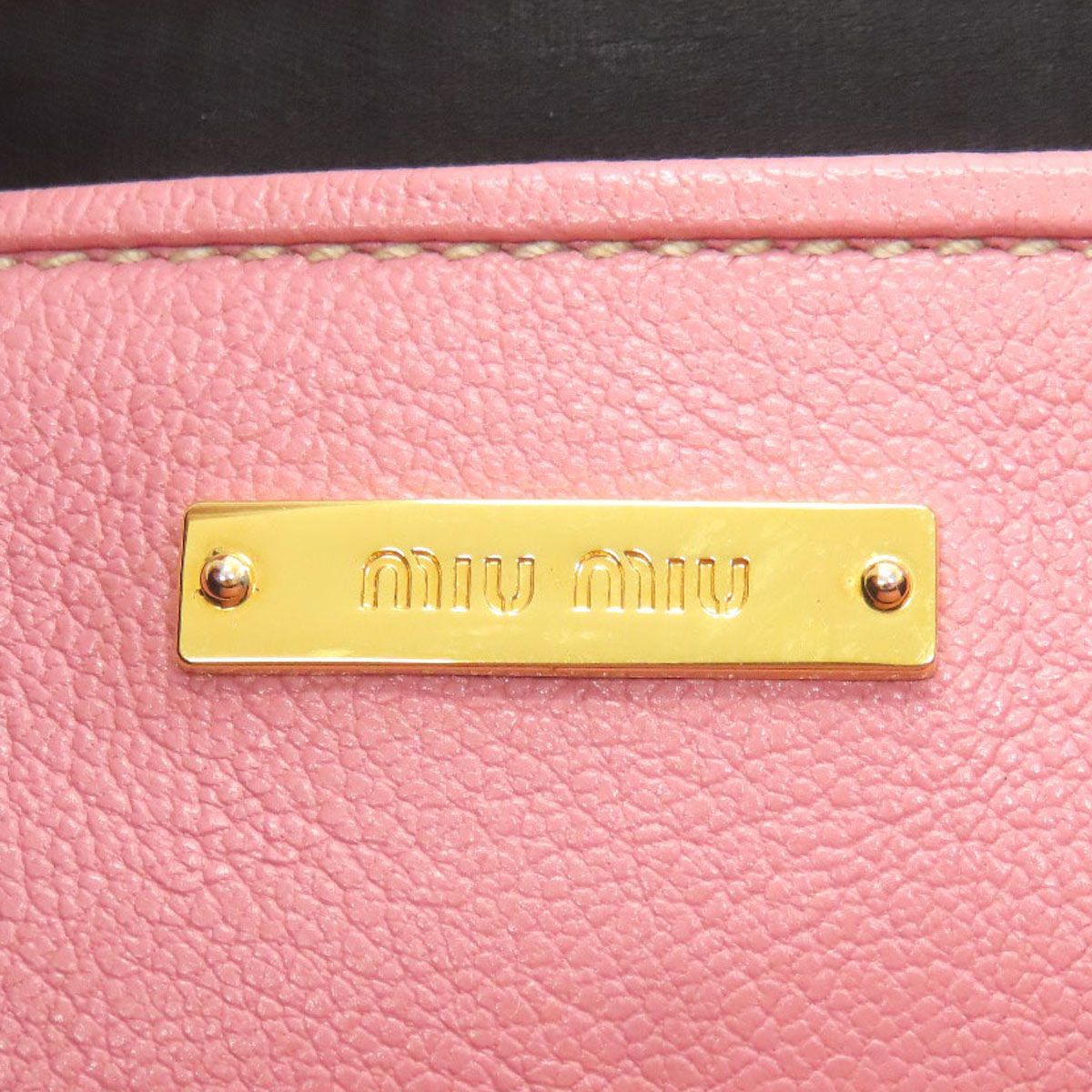 MIUMIU ミュウミュウ 2WAY ハンドバッグ レザー レディース [中古