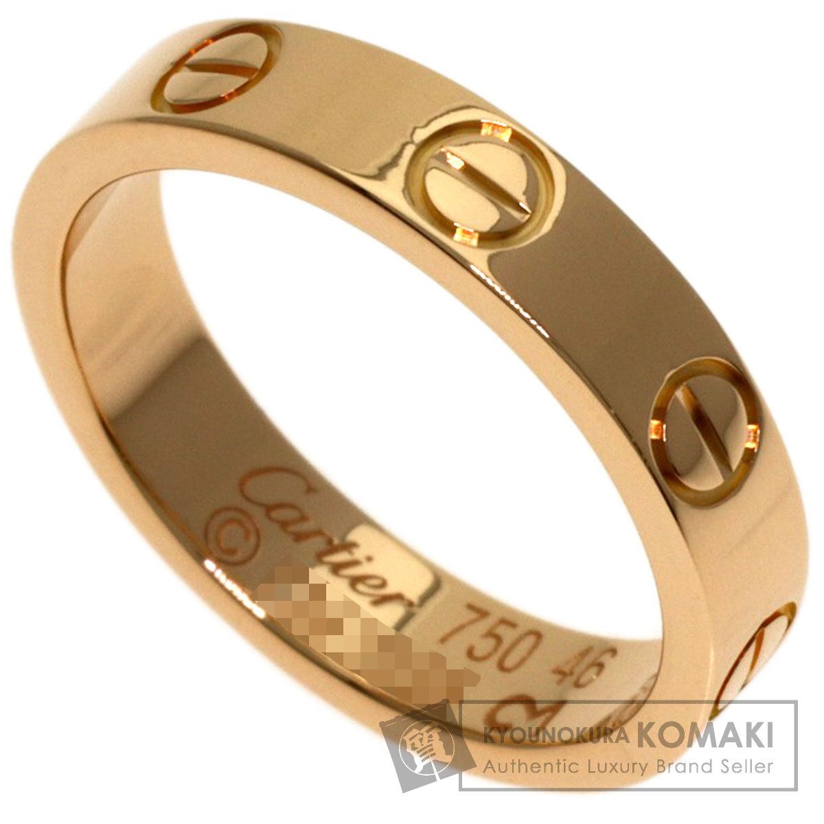 CARTIER カルティエ ミニ ラブリング #46 リング・指輪 K18PG レディース [中古]