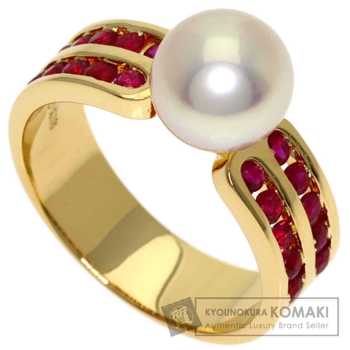 TASAKI タサキ パール 真珠 ルビー リング・指輪 K18YG レディース [中古]
