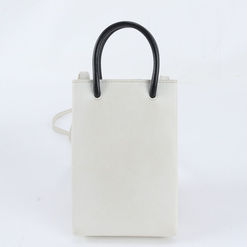美品 バレンシアガ ショッピング フォン ホルダー レザー 2WAY