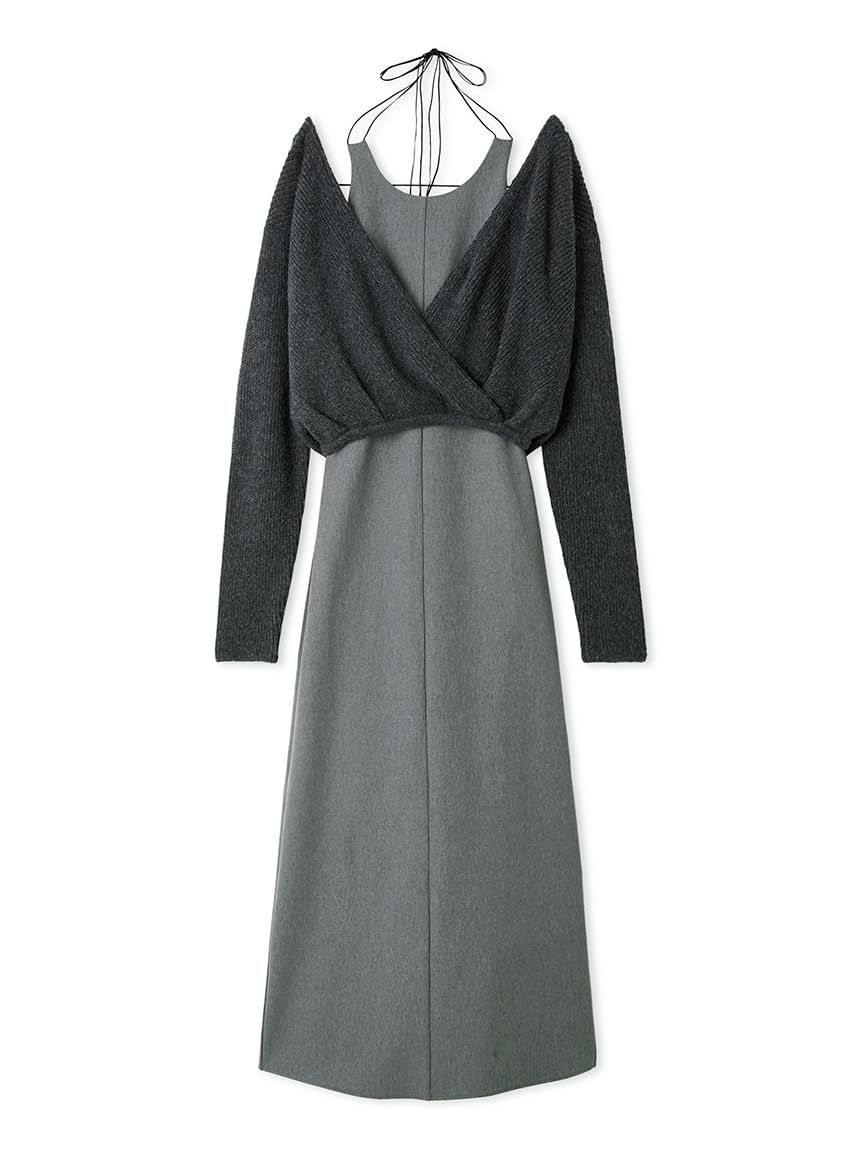 新品 [スナイデル] カシュクールニットセットホルターワンピ SWNO254192 レディース GRY 0