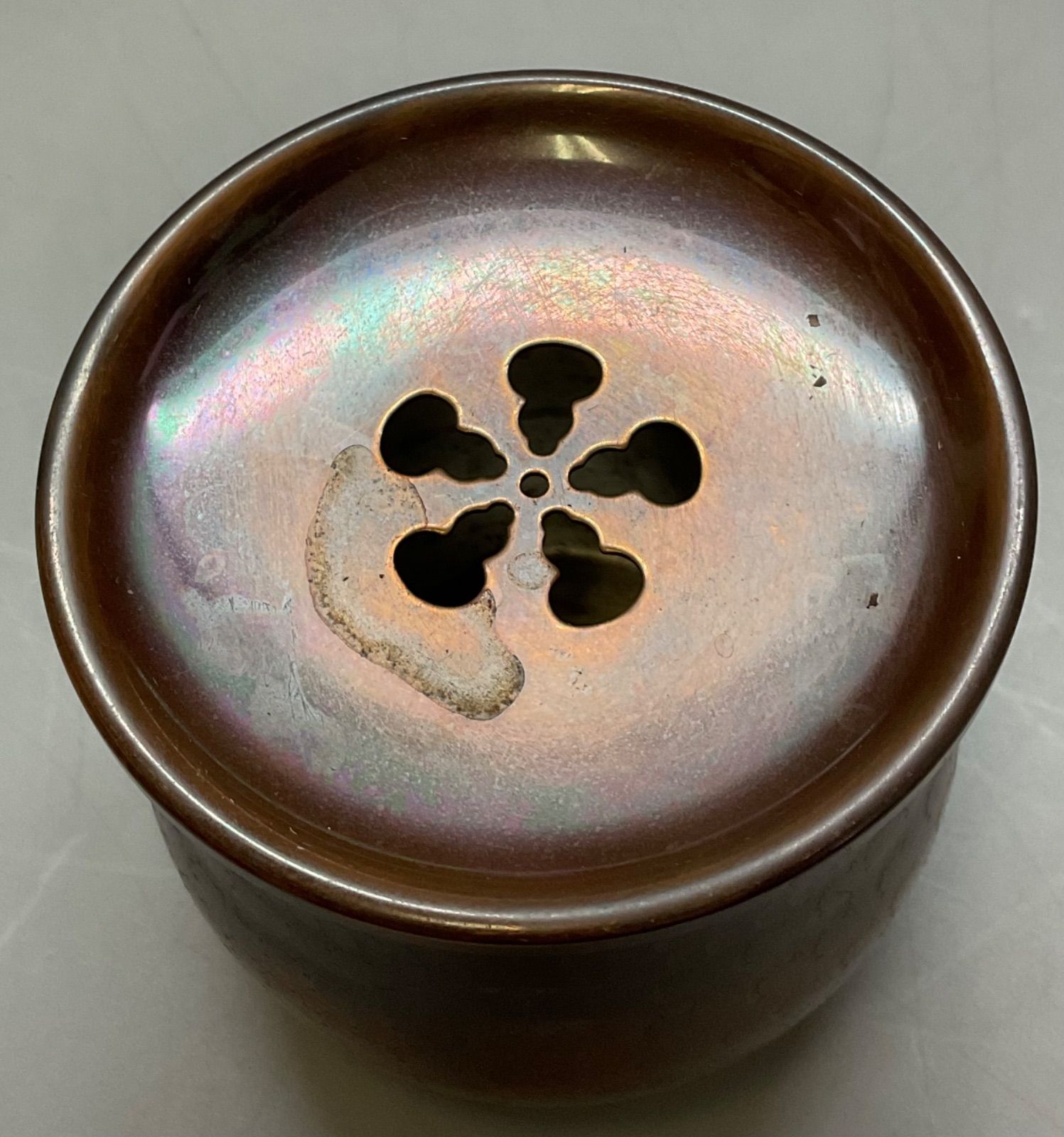 M293 開新堂 茶こぼし 銅製 茶道具 茶器 煎茶道具 アンティーク 重さ
