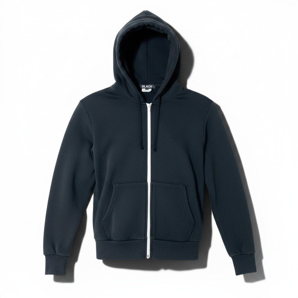 Af25 BLACK COMME des GARCONS ブラックコムデギャルソン ジップアップフーディー 2024SS ジャージパーカー 日本製 メンズ 男性用 1Z-T502 XS ブラック ポリエステル100％u02t