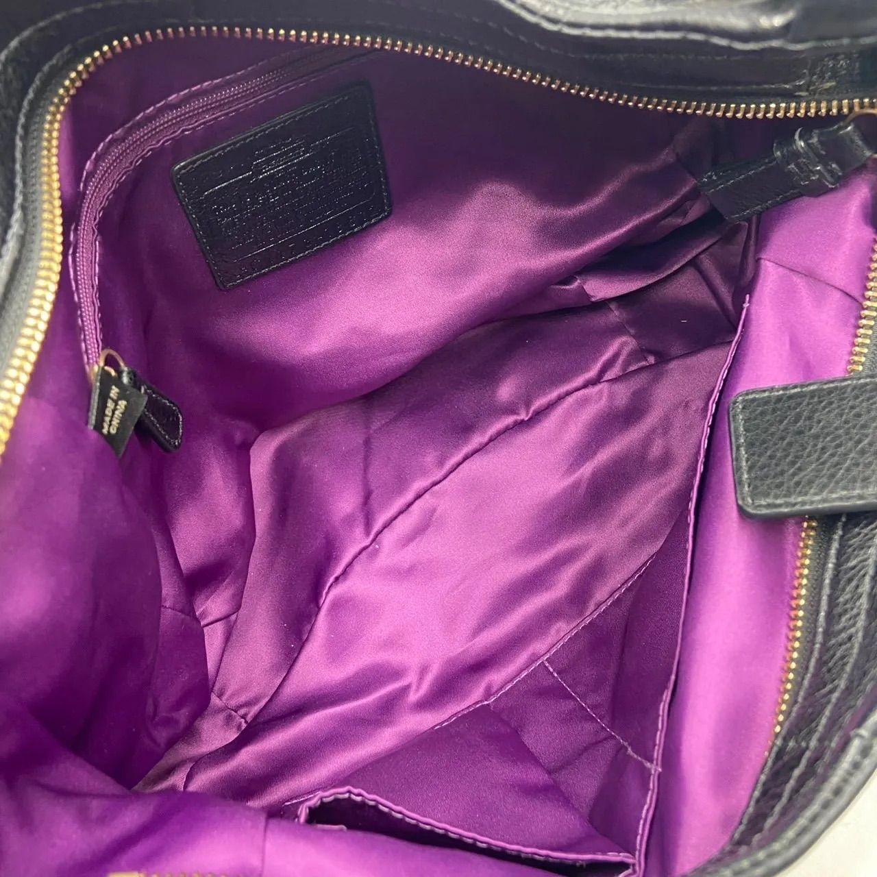 極美品● COACH コーチ マディソン ハンドバッグ　トートバッグ ロゴ 金具 ゴールド金具 ブラック レザー 18612
