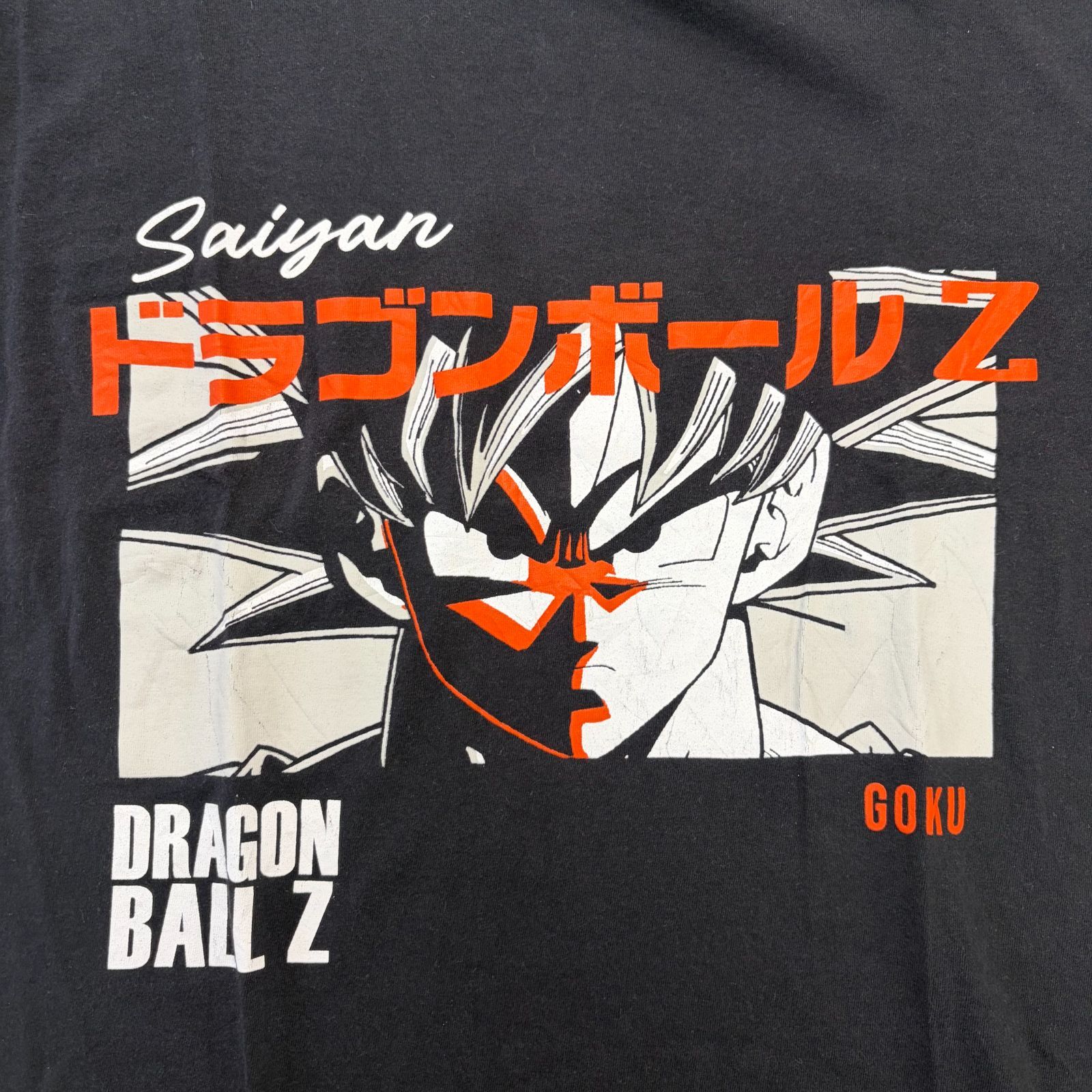 ドラゴンボールZ Tシャツ 半袖 Lサイズ 海外仕様 メンズ ブラック 孫悟空 サイヤ人 アニメ DBZ キャラTEE ヴィンテージ 古着