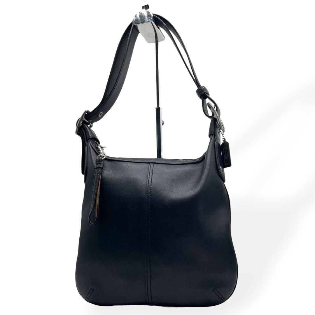 美品　COACH コーチ　ショルダーバッグ　ブラック　レザー　肩掛け　斜め掛け