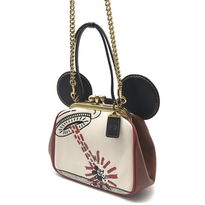 超美品 COACH コーチ ディズニー ミッキーマウス キース・へリング