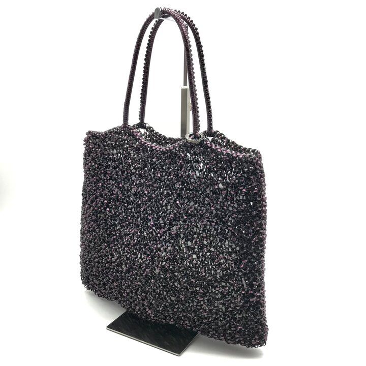 美品 ANTEPRIMA アンテプリマ ワイヤー ハンド バッグ パープル
