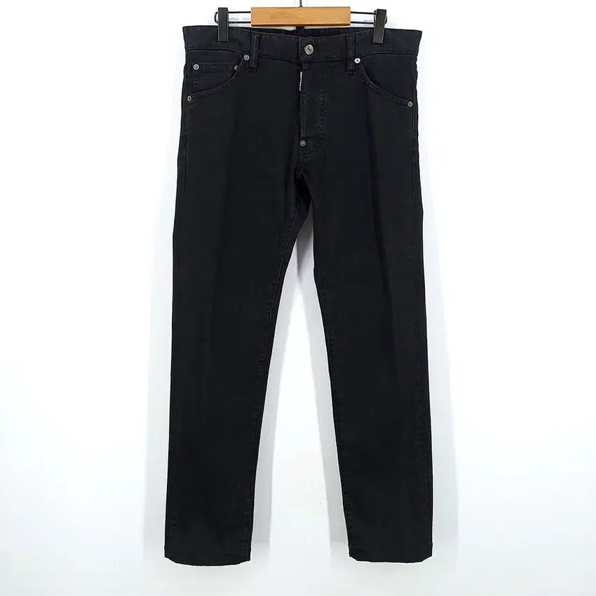 DSQUARED2 ディースクエアード2 メンズ 微ストレッチ ボタンフライ デニムパンツ ブラック (HU45418)