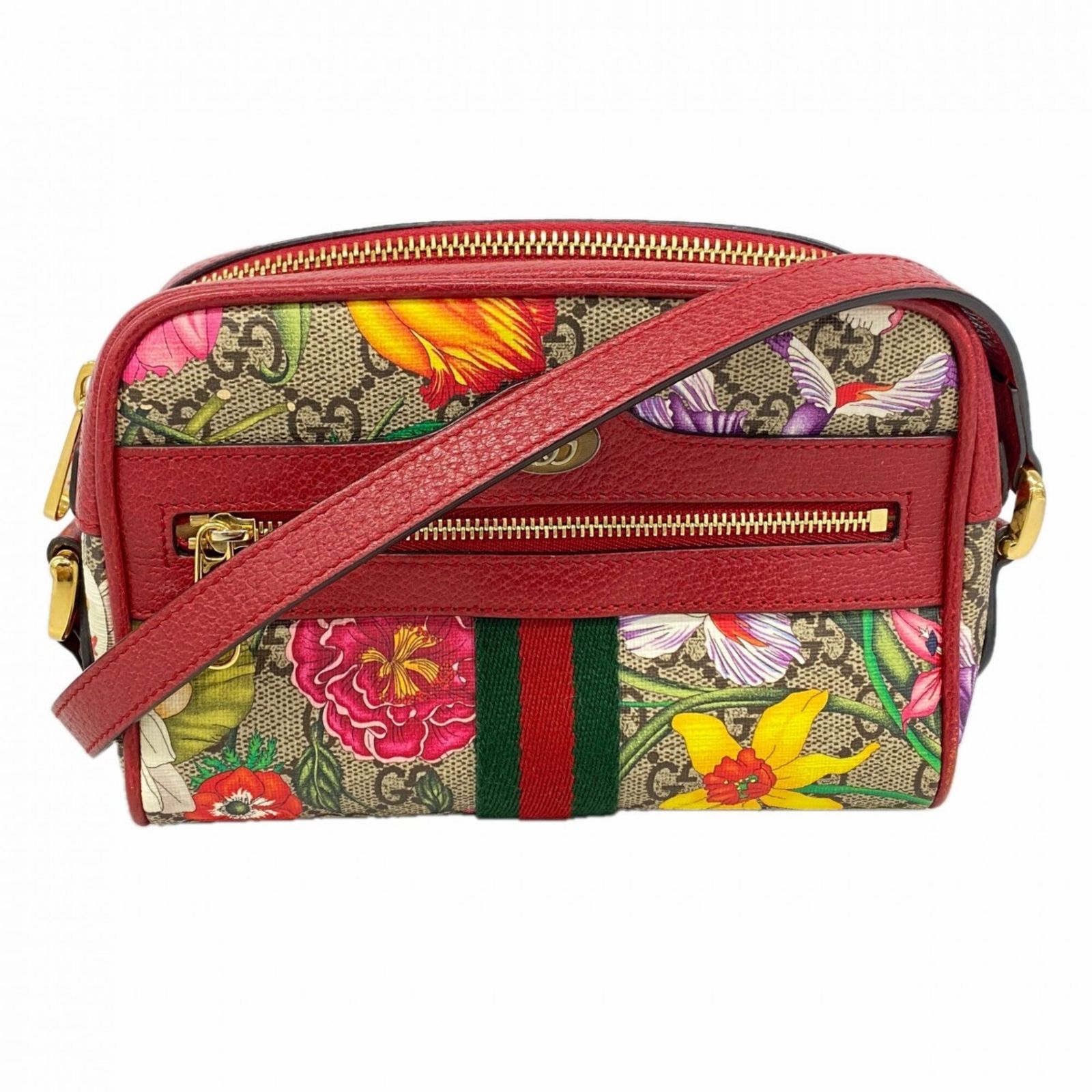 グッチ(Gucci) グッチ ショルダーバッグ フローラ 517350 レッド マルチカラー レディース