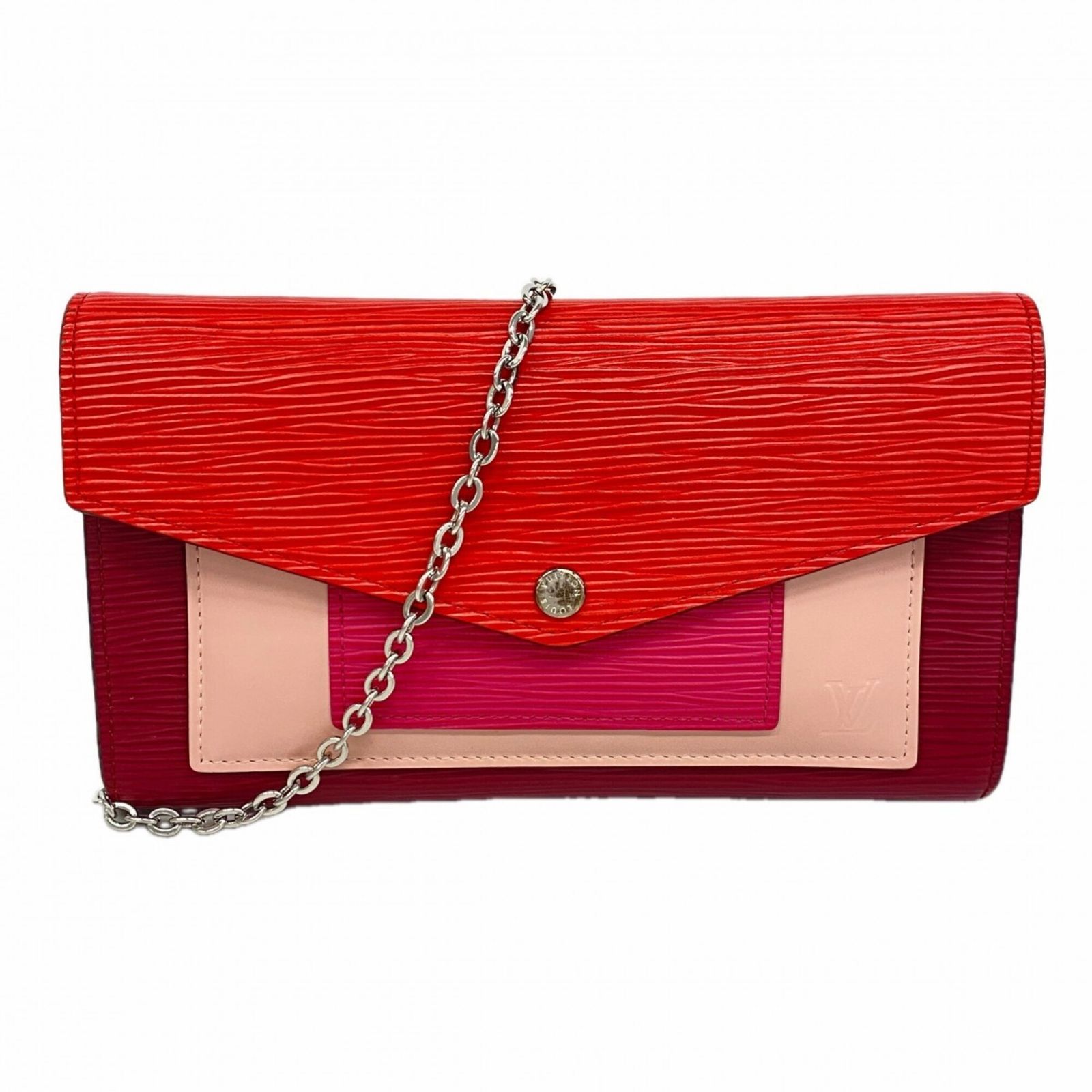 ルイ・ヴィトン(Louis Vuitton) ルイ・ヴィトン 財布・ショルダーウォレット エピ ポルトフォイユチェーン M62252 ピンク レッドレディース