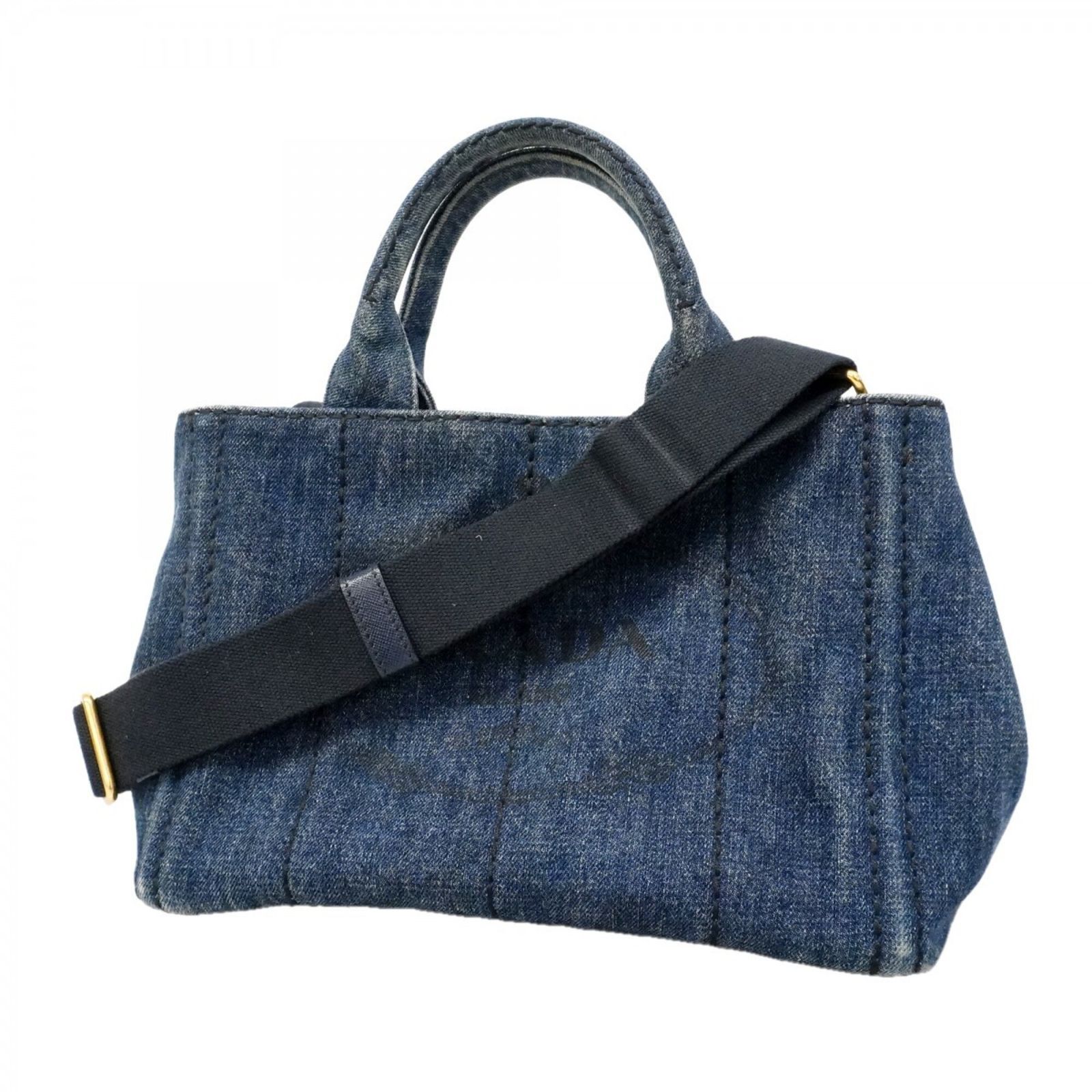 プラダ(Prada) プラダ トートバッグ カナパ デニム ブルー 2wayバッグレディース P3075922