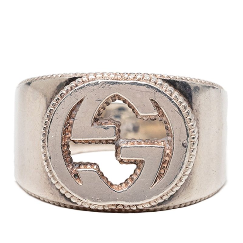 グッチ インターロッキングG リング 指輪 #19 SV925 シルバー レディース GUCCI【230-77191】