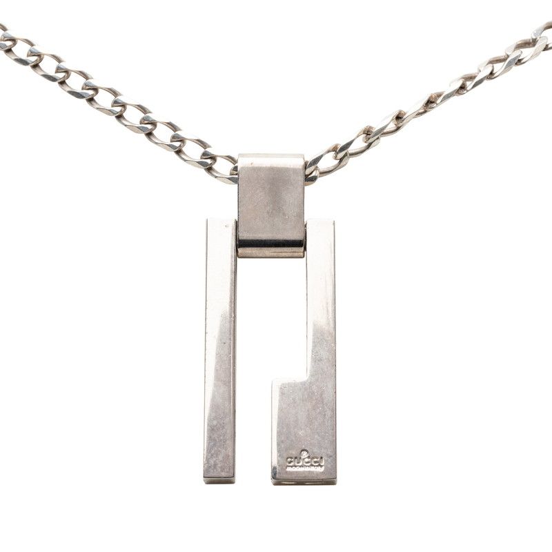 グッチ Gロゴ チェーン ペンダント ネックレス SV925 シルバー レディース GUCCI【230-77223】