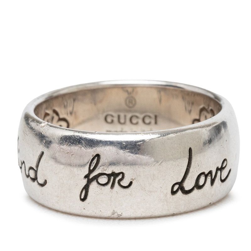 グッチ インターロッキングG Blind for Love リング 指輪 #19 ハート SV925 シルバー レディース GUCCI【230-77227】