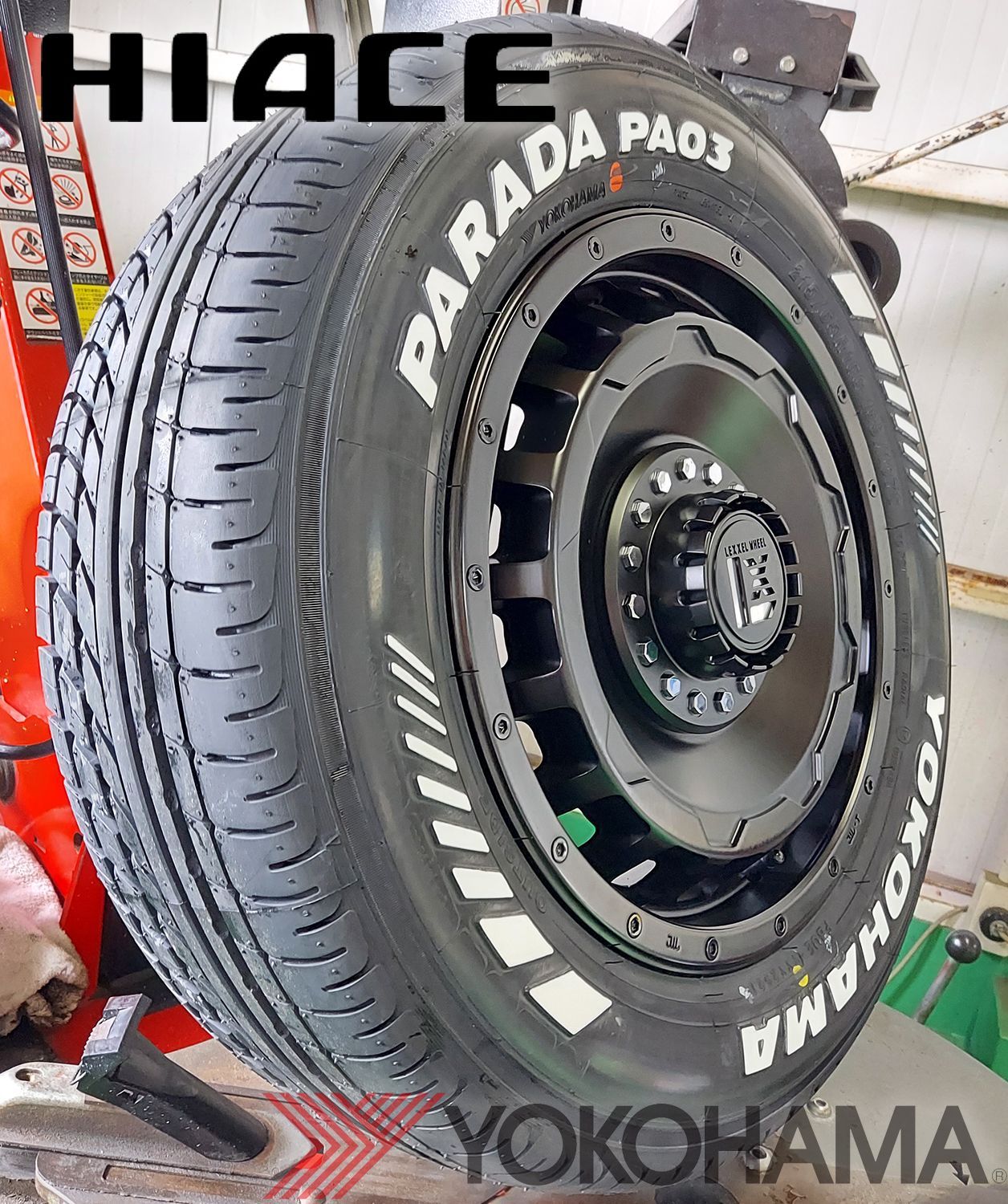 LEXXEL SwaGGer スワッガー!!200系ハイエース YOKOHAMA ヨコハマ PARADA パラダ 215/65R16 16インチ 新品タイヤホイールセット