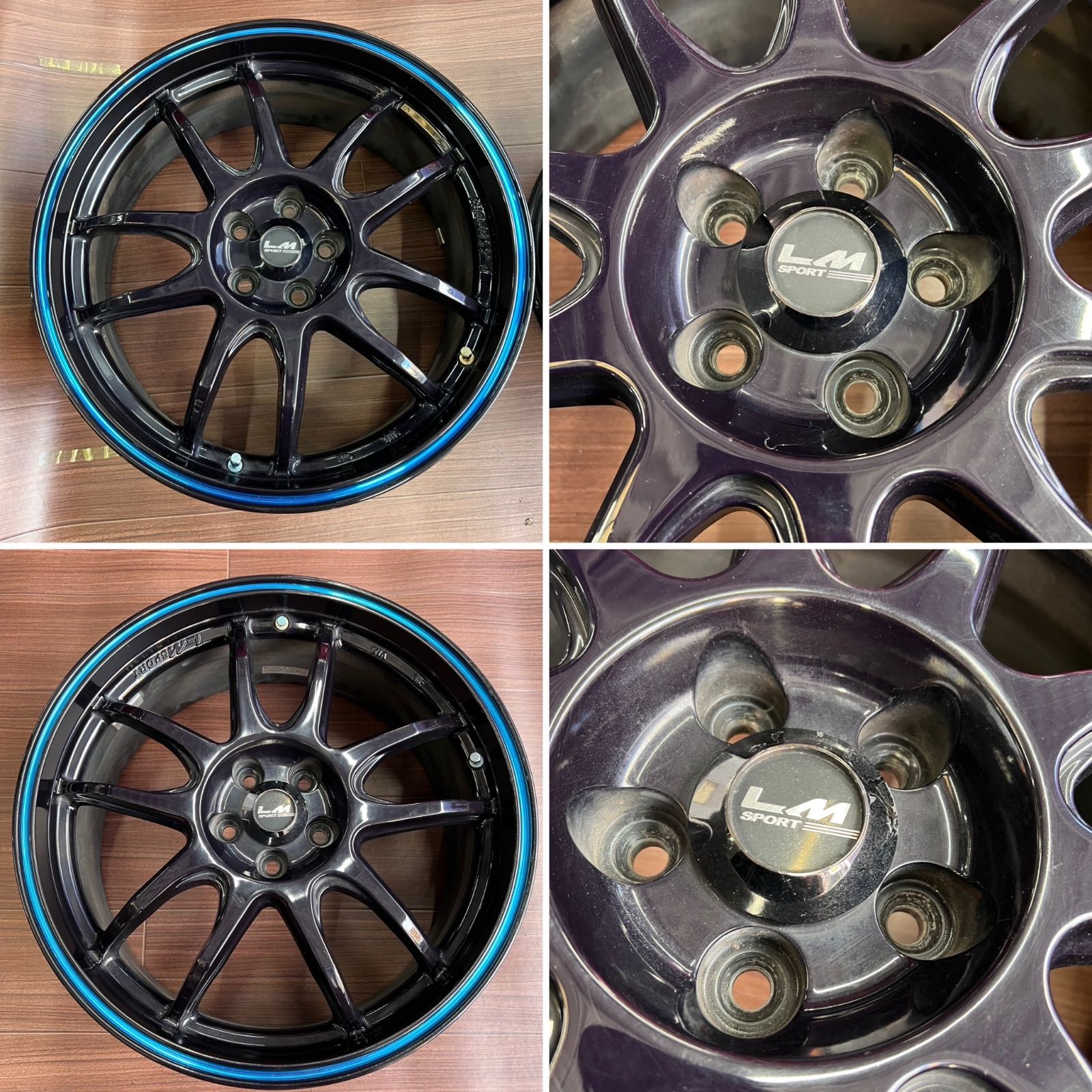 レアマイスター LM SPORT 18インチ 7.5J +50 PCD100 5穴 ホイール4本 