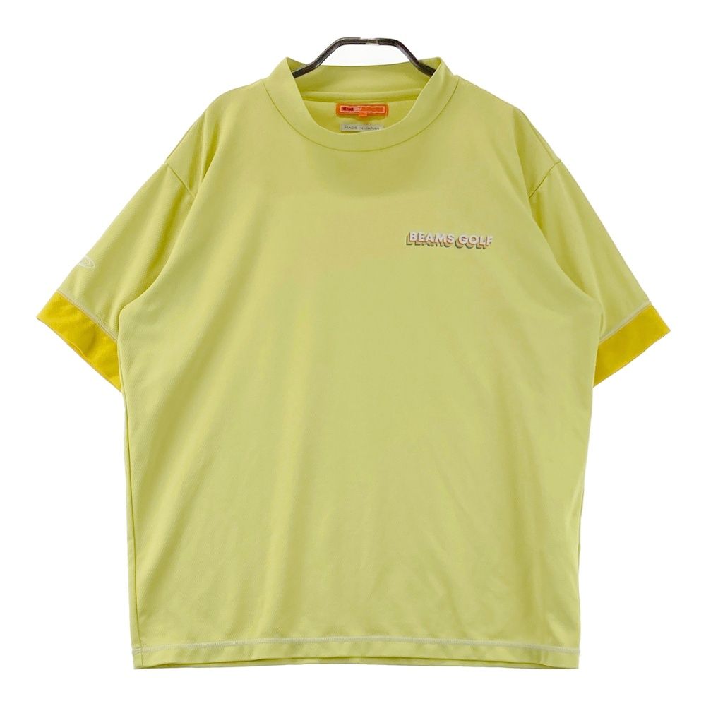 サイズ：L BEAMS GOLF ビームスゴルフ ハイネック 半袖Tシャツ イエロー系 [240101722112] ゴルフウェア メンズ ストスト