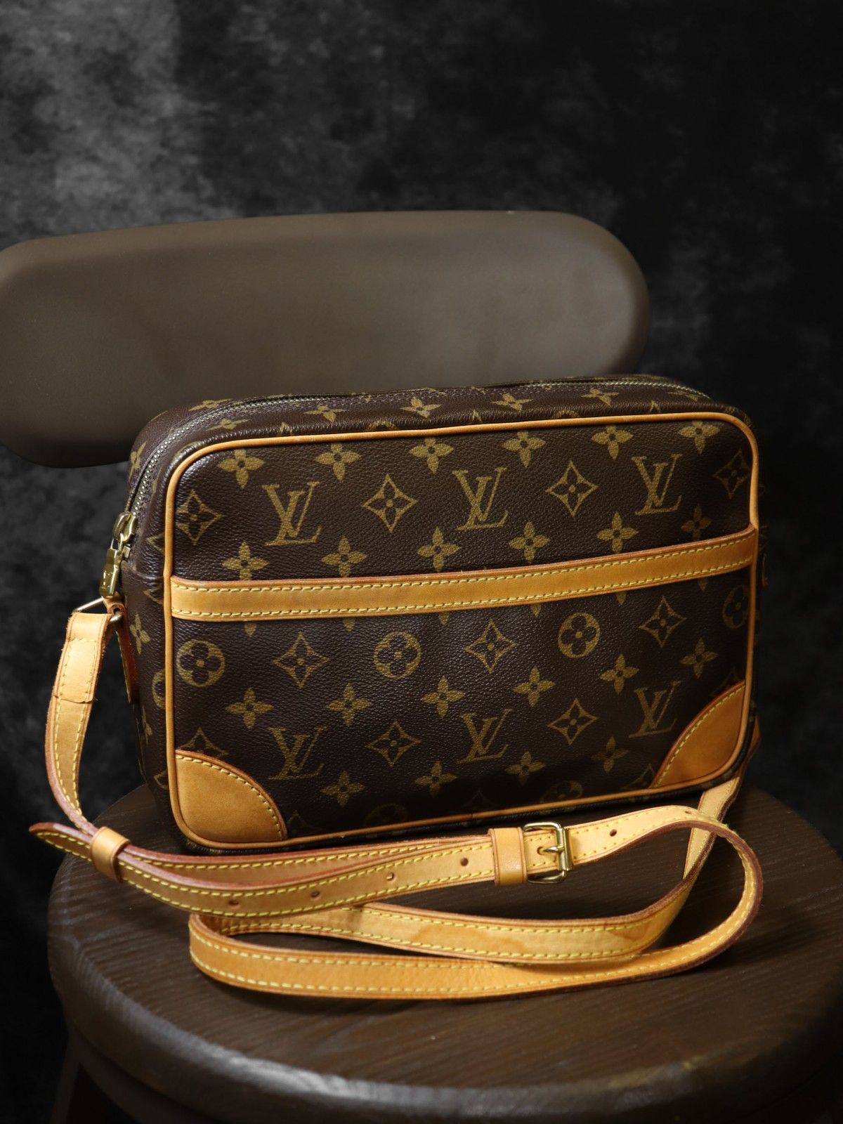 LOUIS VUITTON ルイ・ヴィトン M51274 トロカデロPM ショルダーバッグ ベタなし ブラウン モノグラムキャンバス PVC