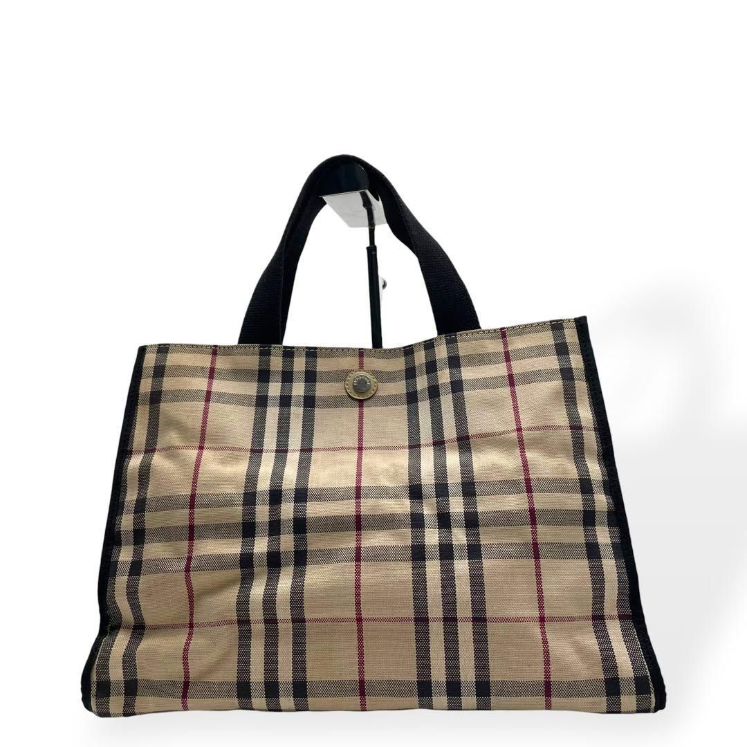 美品　BURBERRY LONDON　バーバリー　トートバッグ　ノヴァチェック