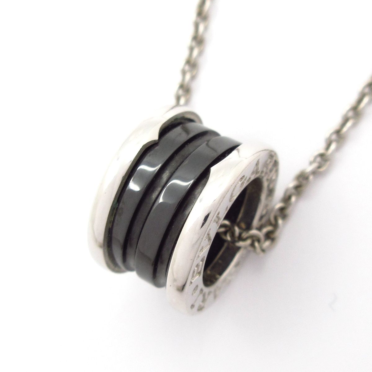 BVLGARI(ブルガリ) ネックレス B-zero1,セーブ・ザ・チルドレン シルバー×黒 新型