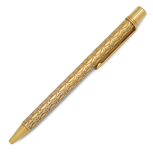カルティエ Cartier ボールペン ハッピーバースデー 2C C ドゥ カルティエ GP ゴールド ロゴ 総柄 黒インク ツイスト式 筆記確認済み 【ケース】【中古】