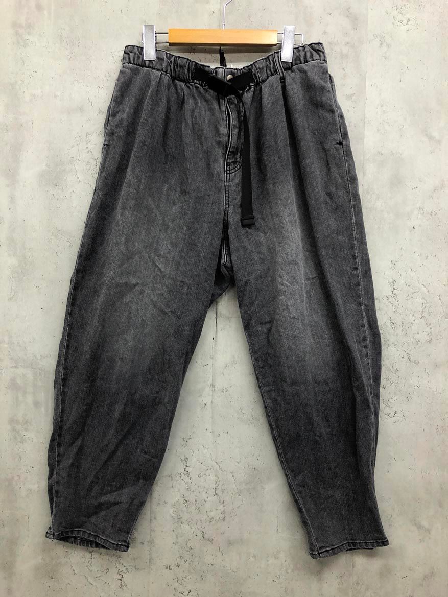 DUFFER ダファー 麻混ストレッチ 2タック イージー ワイドテーパード デニムパンツ sizeL/グレー ■■◎メンズ