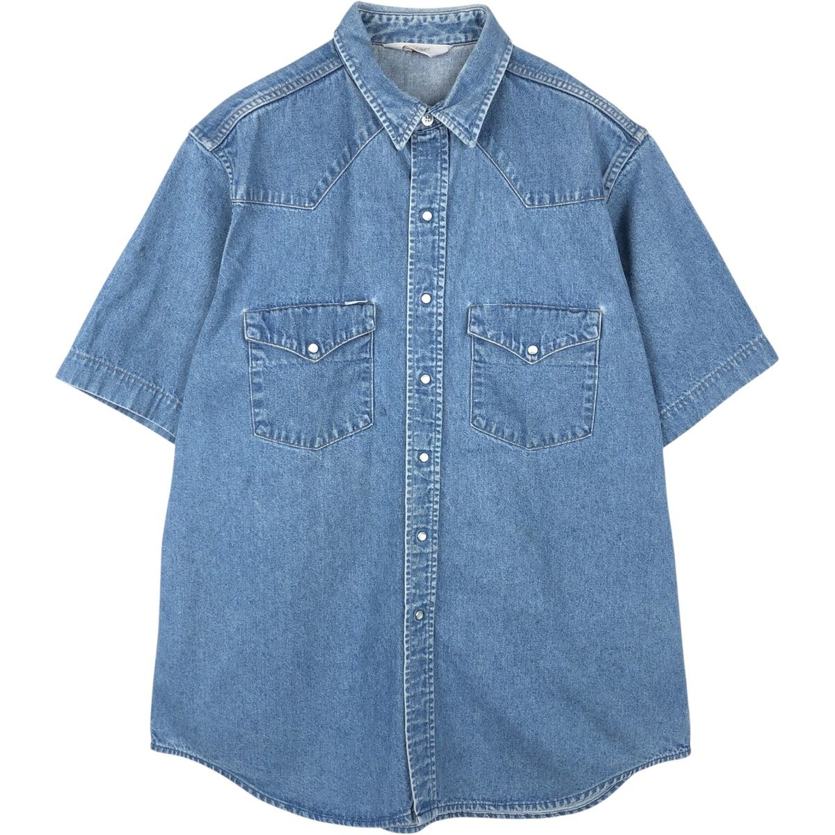 古着 カーハート Carhartt 半袖 デニム ウエスタンシャツ メンズXL相当/eaa654331