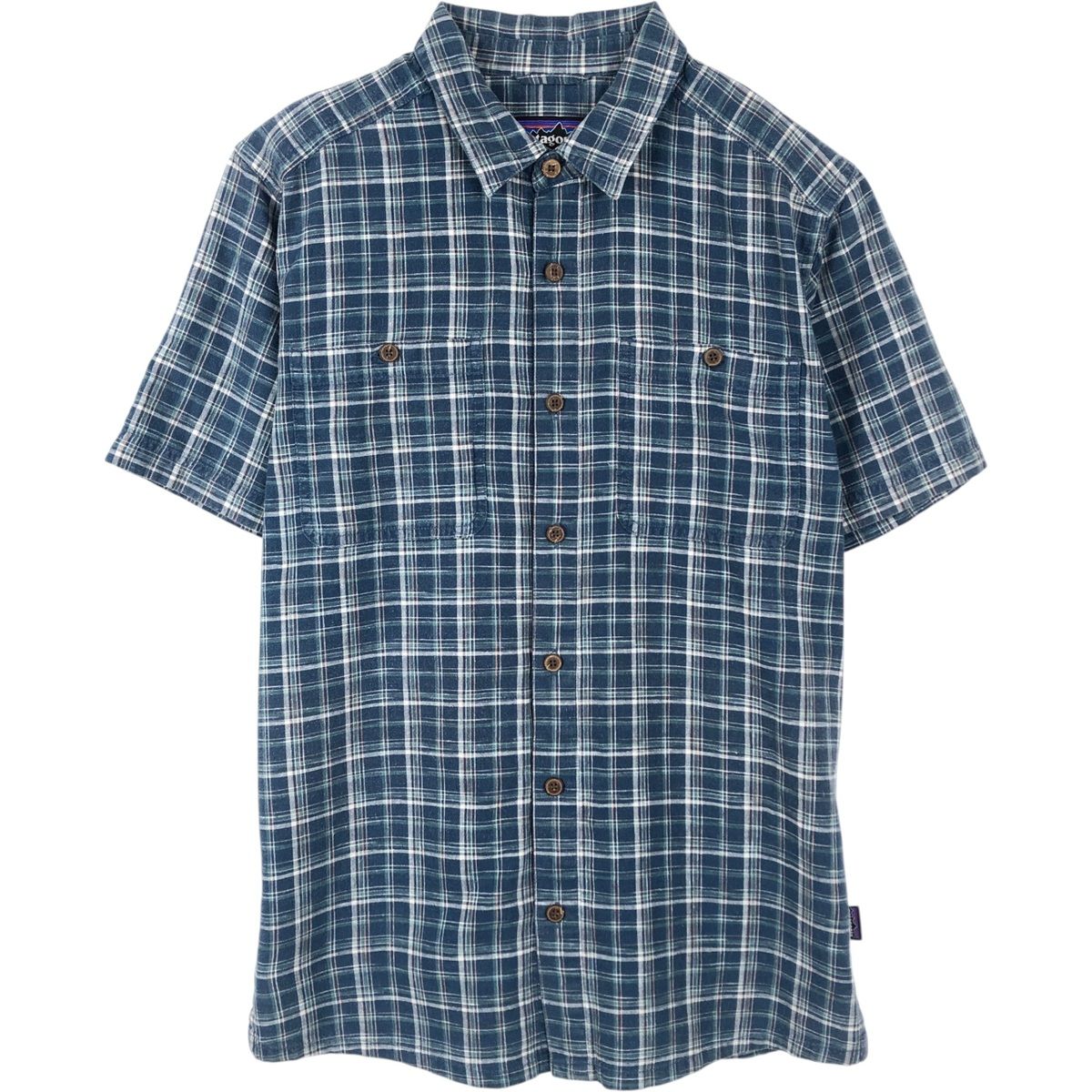 古着 パタゴニア Patagonia バックステップシャツ 53139SP19 チェック柄 半袖 オーガニックコットン×ヘンプシャツ/eaa654321
