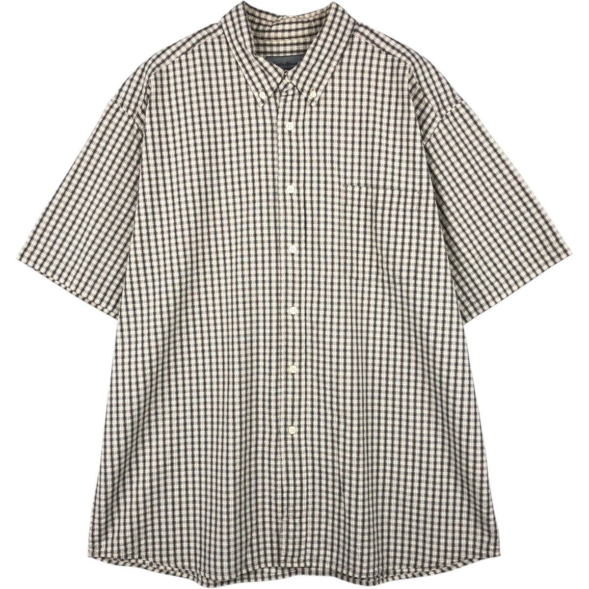 古着 エディーバウアー Eddie Bauer 半袖 ボタンダウン チェックシャツ メンズXL相当/eaa655403