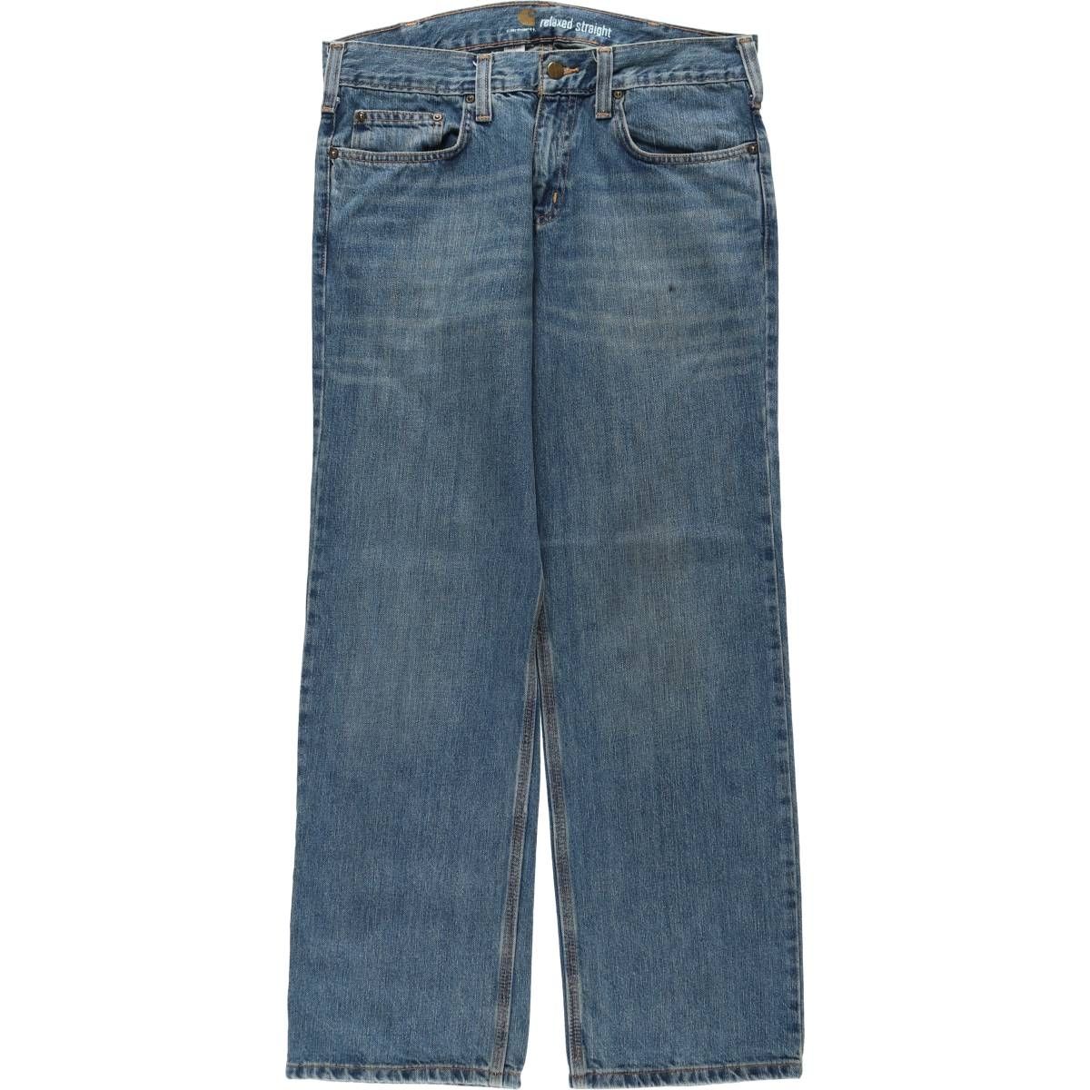 古着 カーハート Carhartt Relaxed Straight テーパードデニムパンツ メンズw34相当/eaa654647