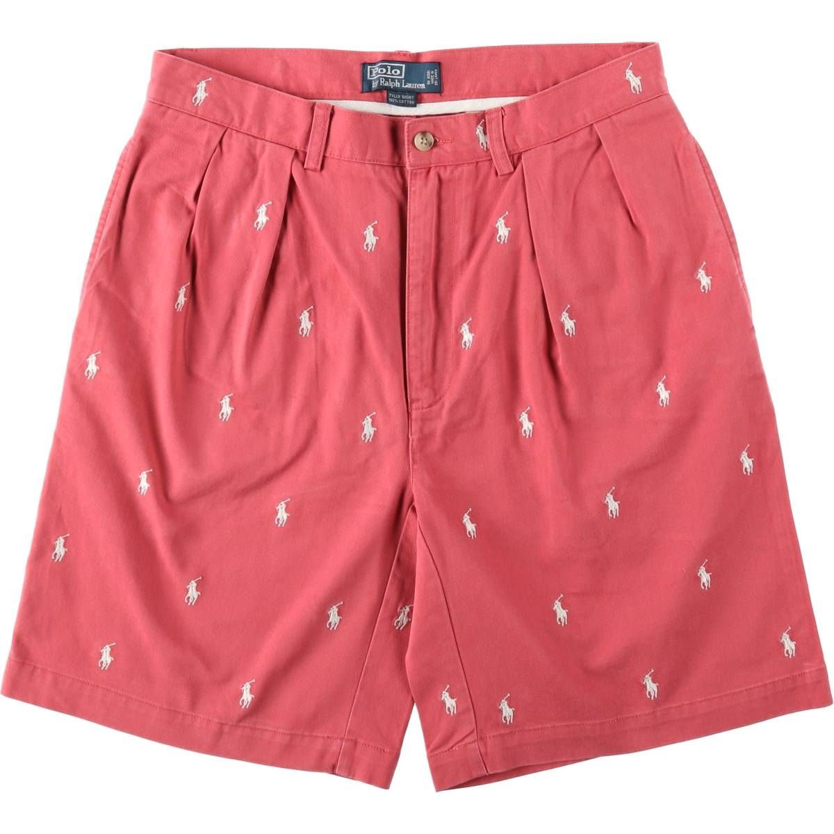 古着 ラルフローレン Ralph Lauren POLO by Ralph Lauren TYLER SHORT 総柄 ツータック チノショーツ ショートパンツ/eaa653473