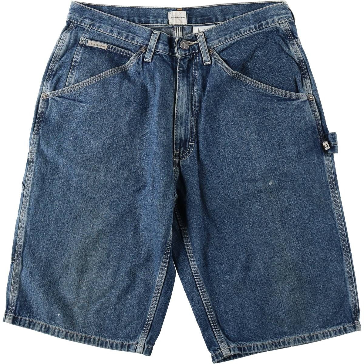 古着 90~00年代 カルバンクライン Calvin klein JEANS デニムペインターショーツ ハーフパンツ メンズw33相当 ヴィンテージ/eaa653556