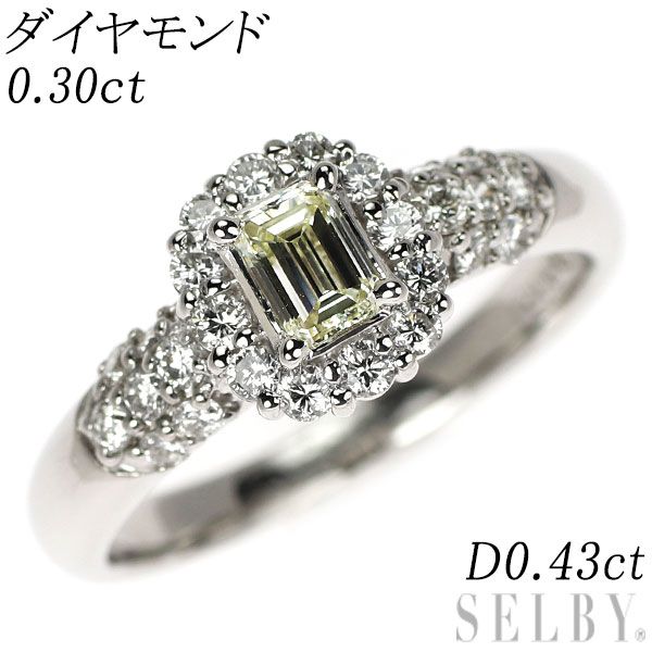 Pt900 ダイヤモンド リング 0.30ct D0.43ct