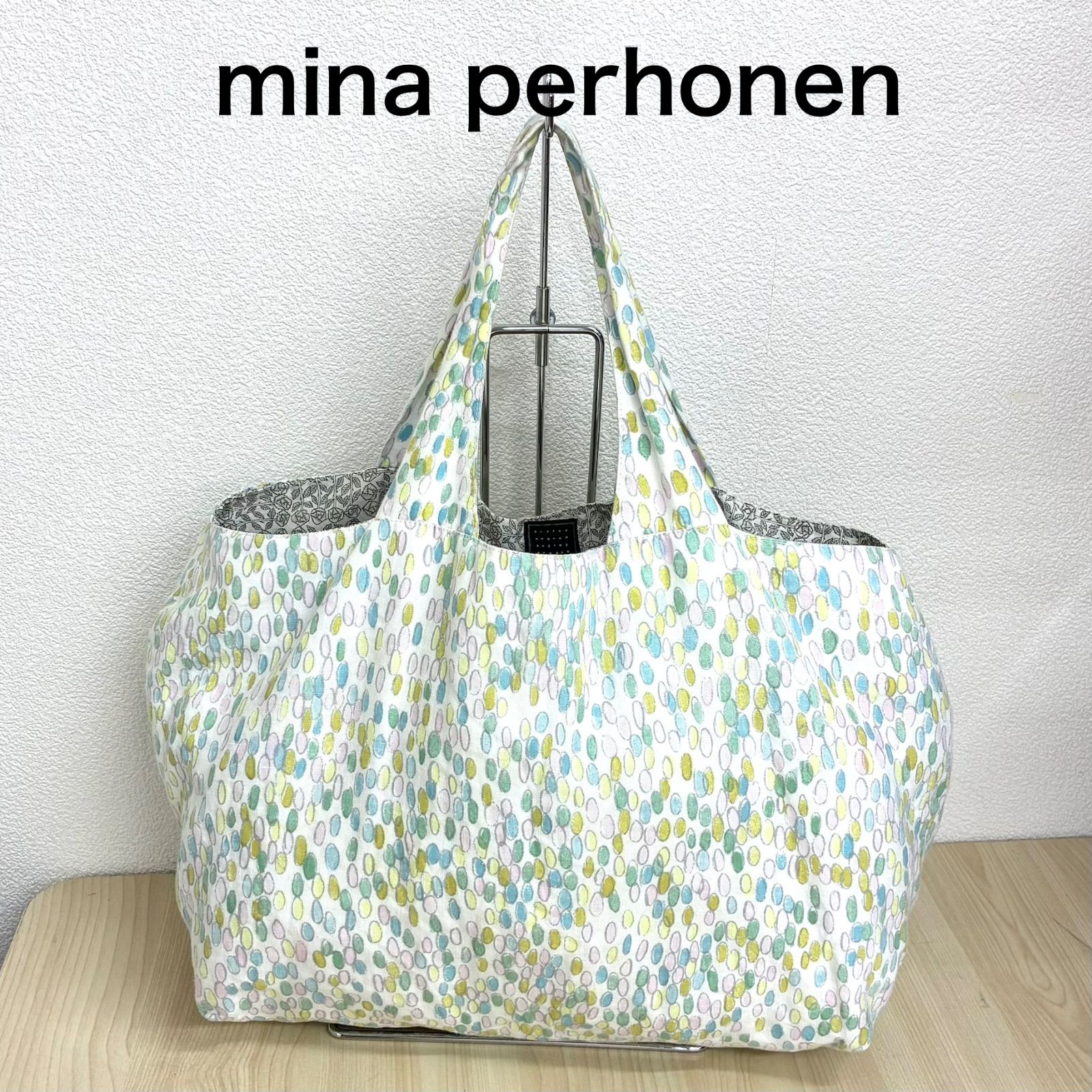 ミナペルホネン mina perhonen】jellybeans/パニーニバッグ ホワイト